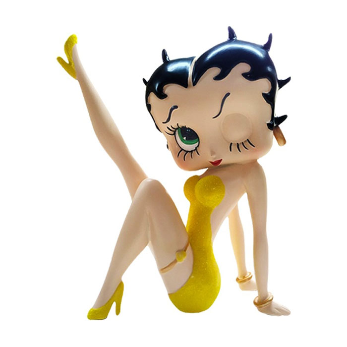 Betty Boop Leg Up Yellow Glitter